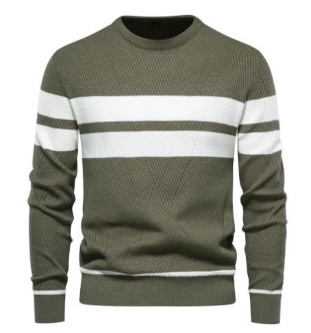 Maglione classico a righe da uomo per uno stile disinvolto