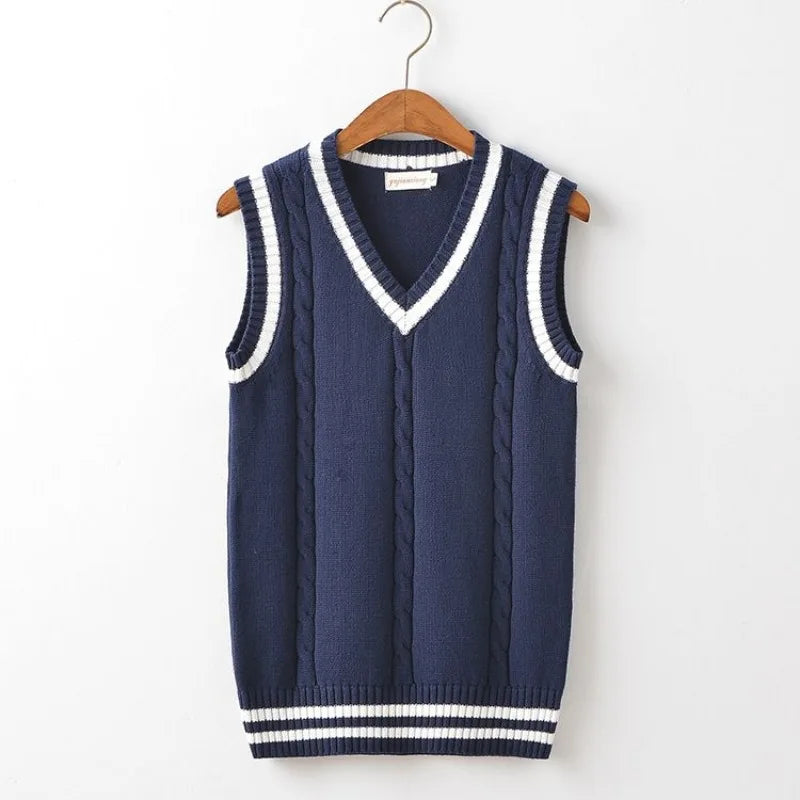 Gilet classico in maglia da uomo con scollo a V: strati con stile