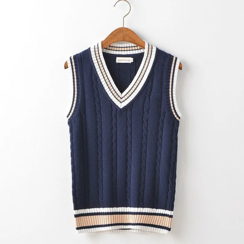 Gilet classico in maglia da uomo con scollo a V: strati con stile