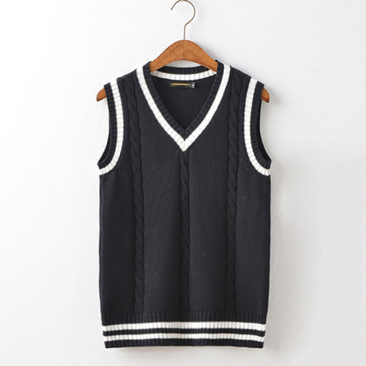 Gilet classico in maglia da uomo con scollo a V: strati con stile
