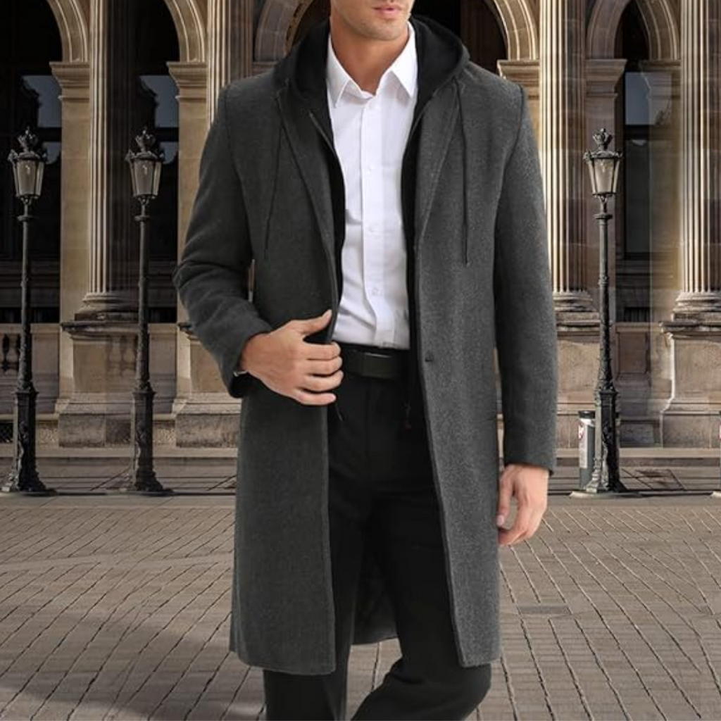 Trench classico da uomo per l'inverno