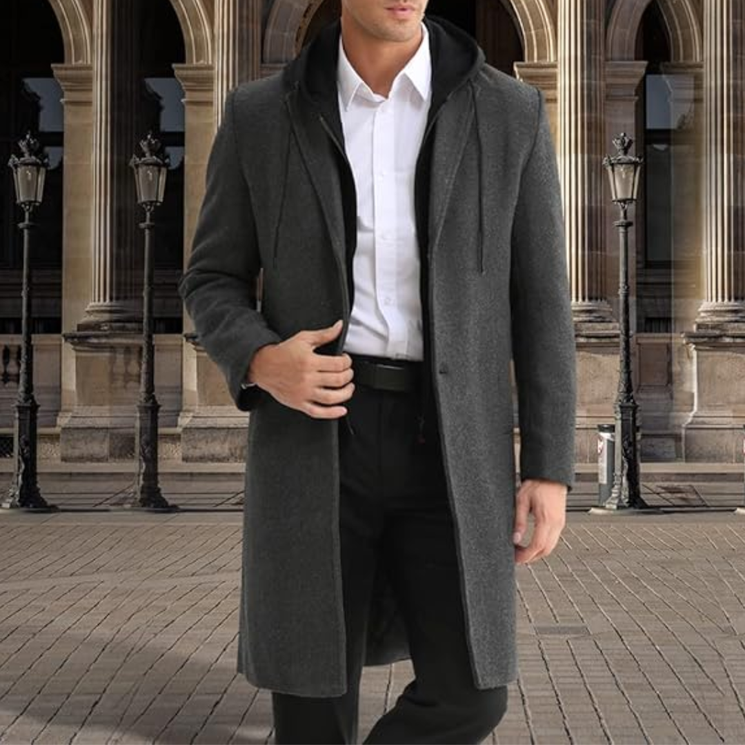 Trench classico da uomo per l'inverno