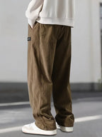 Comodi pantaloni cargo da uomo in velluto a coste per lo stile di tutti i giorni