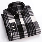 Comoda camicia da uomo in flanella spazzolata