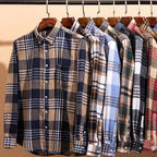 Comoda camicia da uomo in flanella spazzolata