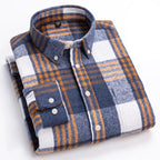 Comoda camicia da uomo in flanella spazzolata