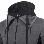 Accogliente giacca con cappuccio in pile da uomo per l'inverno e l'autunno
