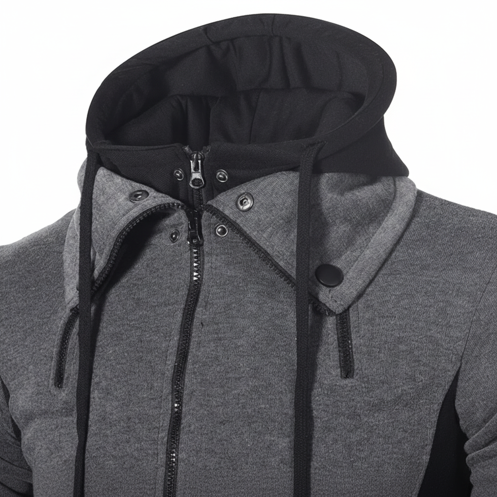 Accogliente giacca con cappuccio in pile da uomo per l'inverno e l'autunno