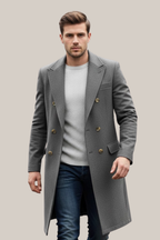 Cappotto lungo doppiopetto da uomo | Migliora il tuo stile per ogni occasione