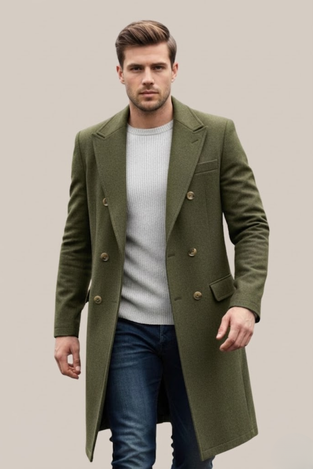 Cappotto lungo doppiopetto da uomo | Migliora il tuo stile per ogni occasione