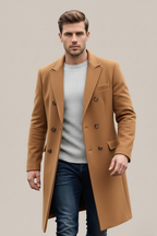 Cappotto lungo doppiopetto da uomo | Migliora il tuo stile per ogni occasione