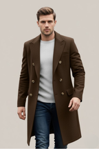 Cappotto lungo doppiopetto da uomo | Migliora il tuo stile per ogni occasione