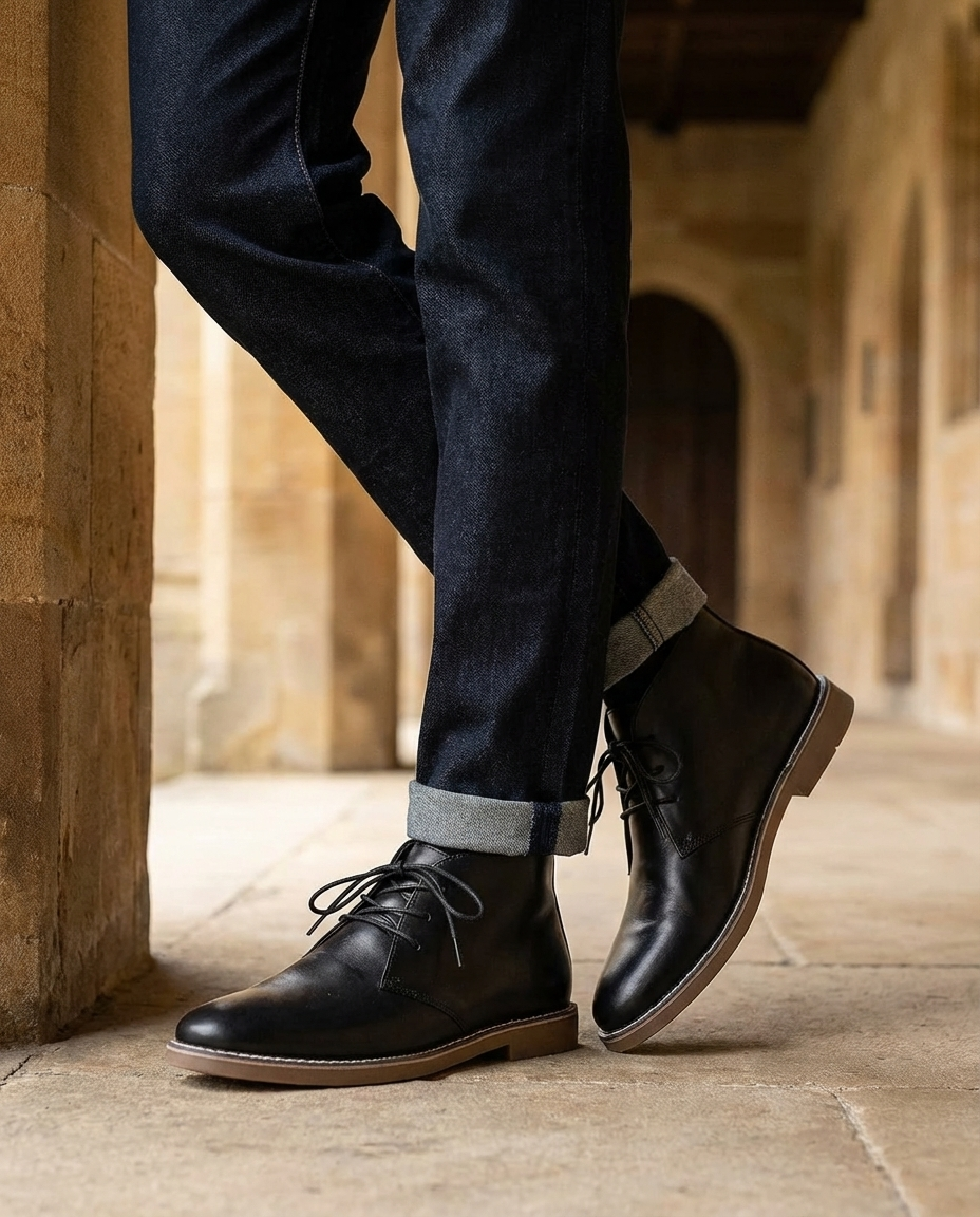 Desert Boots in pelle resistente da uomo
