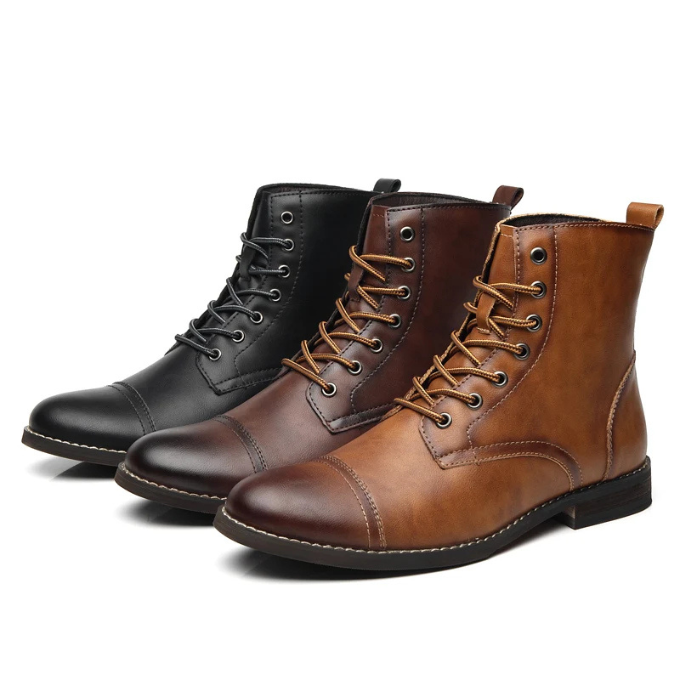 Stivali in pelle vintage Easton da uomo