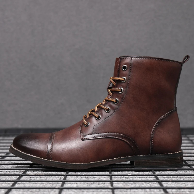 Stivali in pelle vintage Easton da uomo