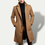 Cappotto lungo elegante monopetto da uomo - Capispalla per tutte le stagioni
