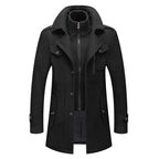 Cappotto invernale elegante in due pezzi da uomo per un calore a strati