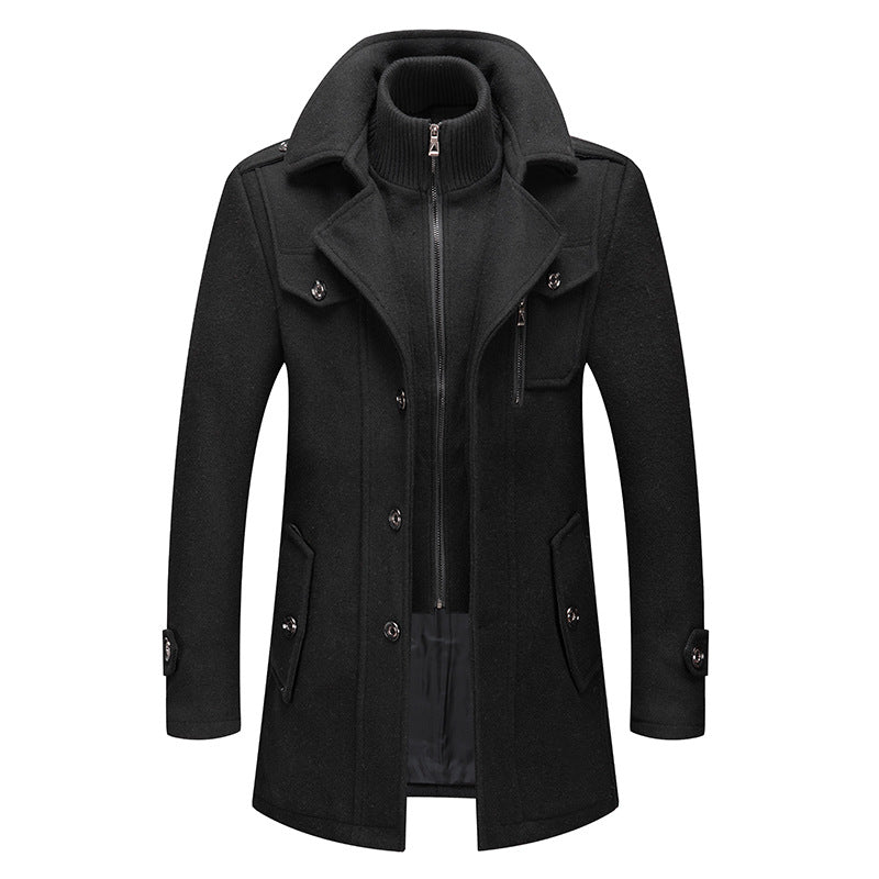 Cappotto invernale elegante in due pezzi da uomo per un calore a strati