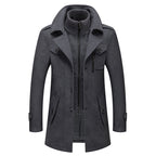Cappotto invernale elegante in due pezzi da uomo per un calore a strati