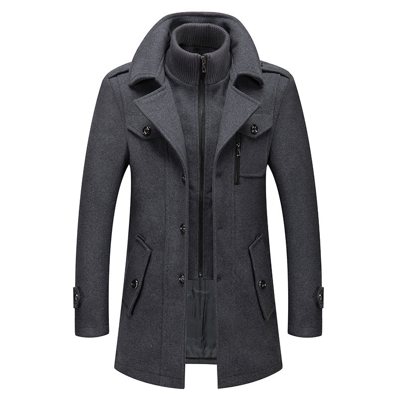 Cappotto invernale elegante in due pezzi da uomo per un calore a strati