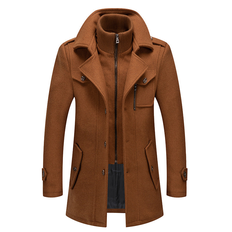 Cappotto invernale elegante in due pezzi da uomo per un calore a strati