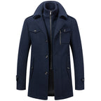 Cappotto invernale elegante in due pezzi da uomo per un calore a strati