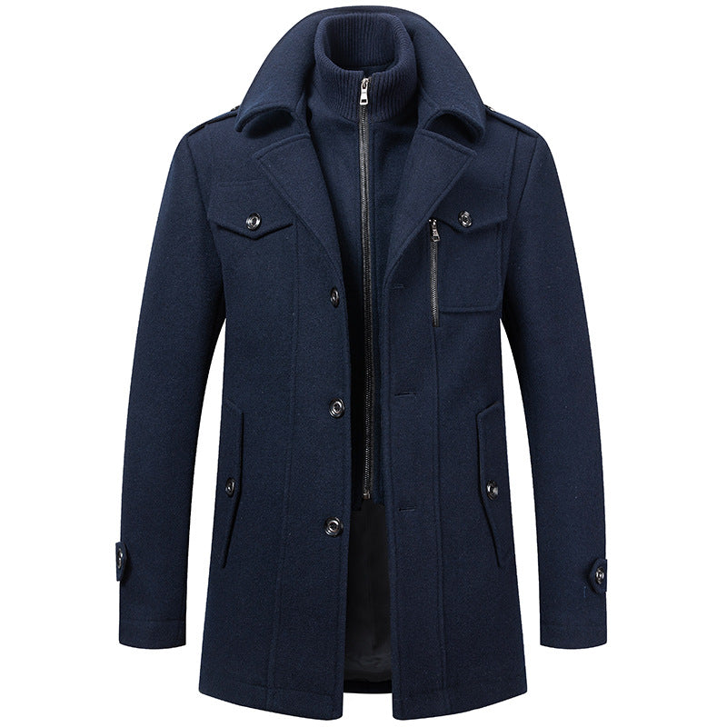 Cappotto invernale elegante in due pezzi da uomo per un calore a strati