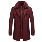 Cappotto invernale elegante in due pezzi da uomo per un calore a strati