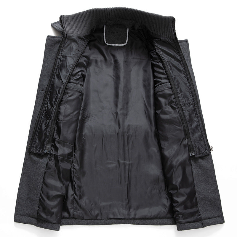Cappotto invernale elegante in due pezzi da uomo per un calore a strati