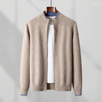 Cardigan elegante con cerniera da uomo per uno stile raffinato