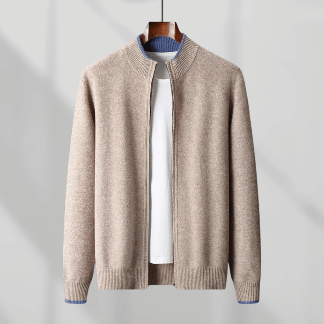 Cardigan elegante con cerniera da uomo per uno stile raffinato