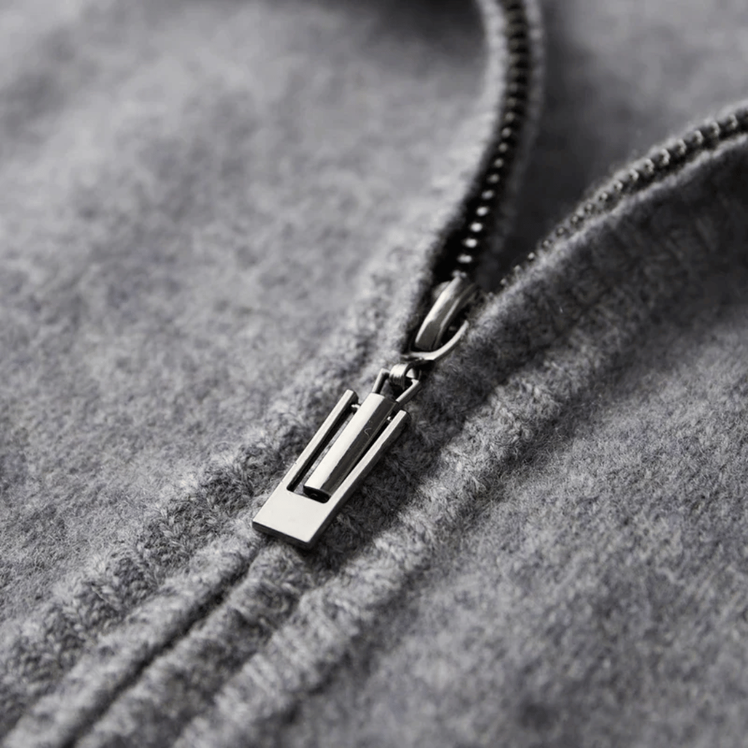 Cardigan elegante con cerniera da uomo per uno stile raffinato