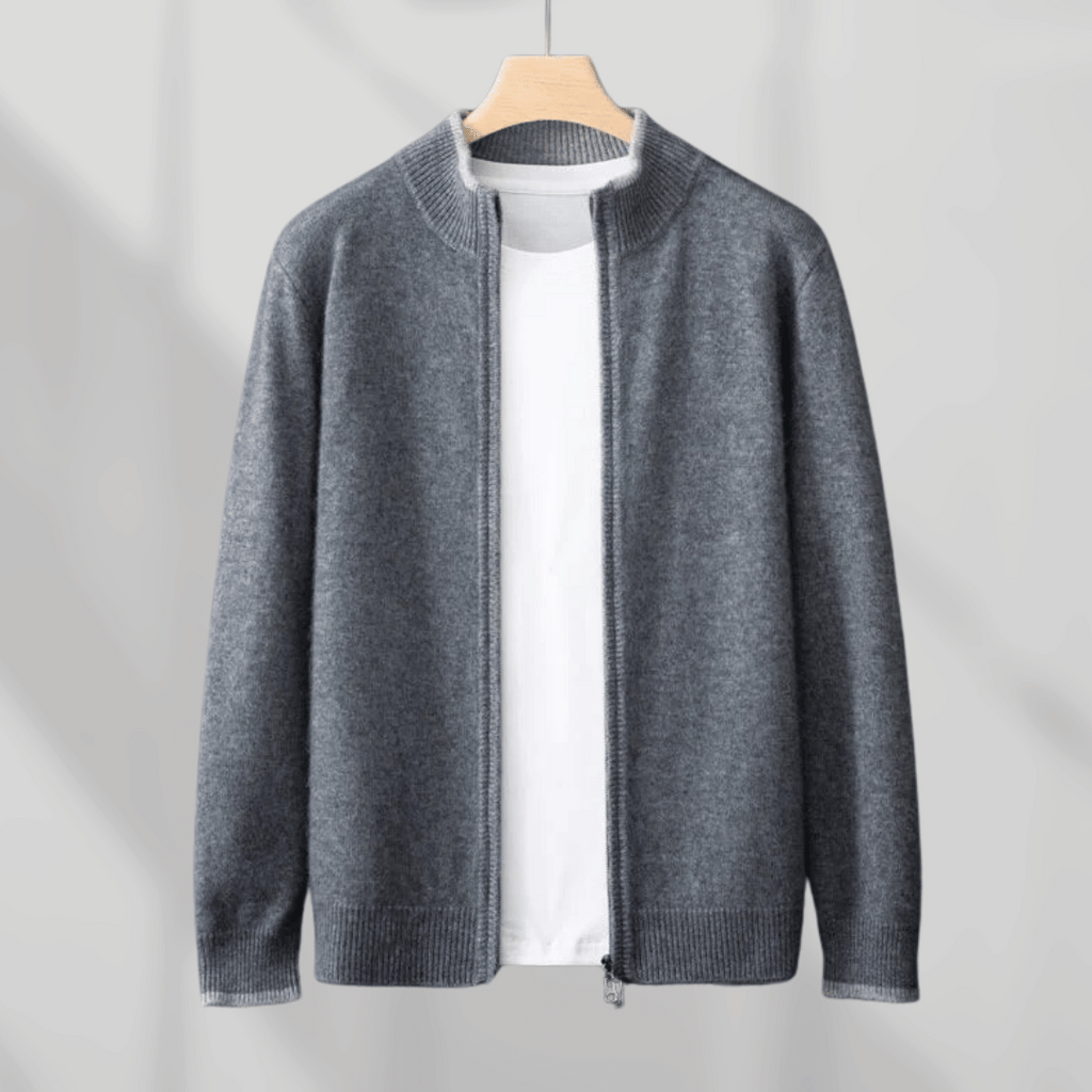 Cardigan elegante con cerniera da uomo per uno stile raffinato