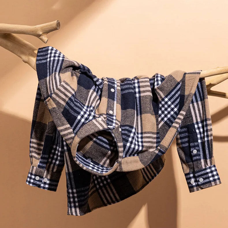 Camicia in flanella comfort quotidiana da uomo | Stile versatile con bottoni