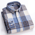 Camicia in flanella comfort quotidiana da uomo | Stile versatile con bottoni