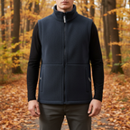 Gilet da esterno in pile da uomo con tasche con cerniera