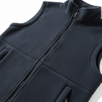 Gilet da esterno in pile da uomo con tasche con cerniera
