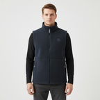 Gilet da esterno in pile da uomo con tasche con cerniera