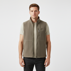 Gilet da esterno in pile da uomo con tasche con cerniera