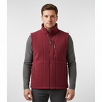 Gilet da esterno in pile da uomo con tasche con cerniera