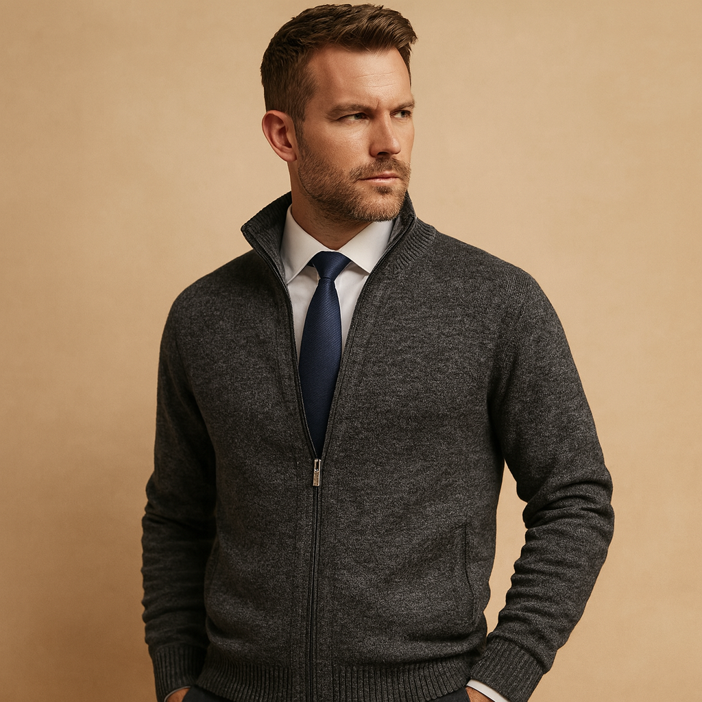 Cardigan con cerniera da uomo per tutti i giorni | Comfort e stile