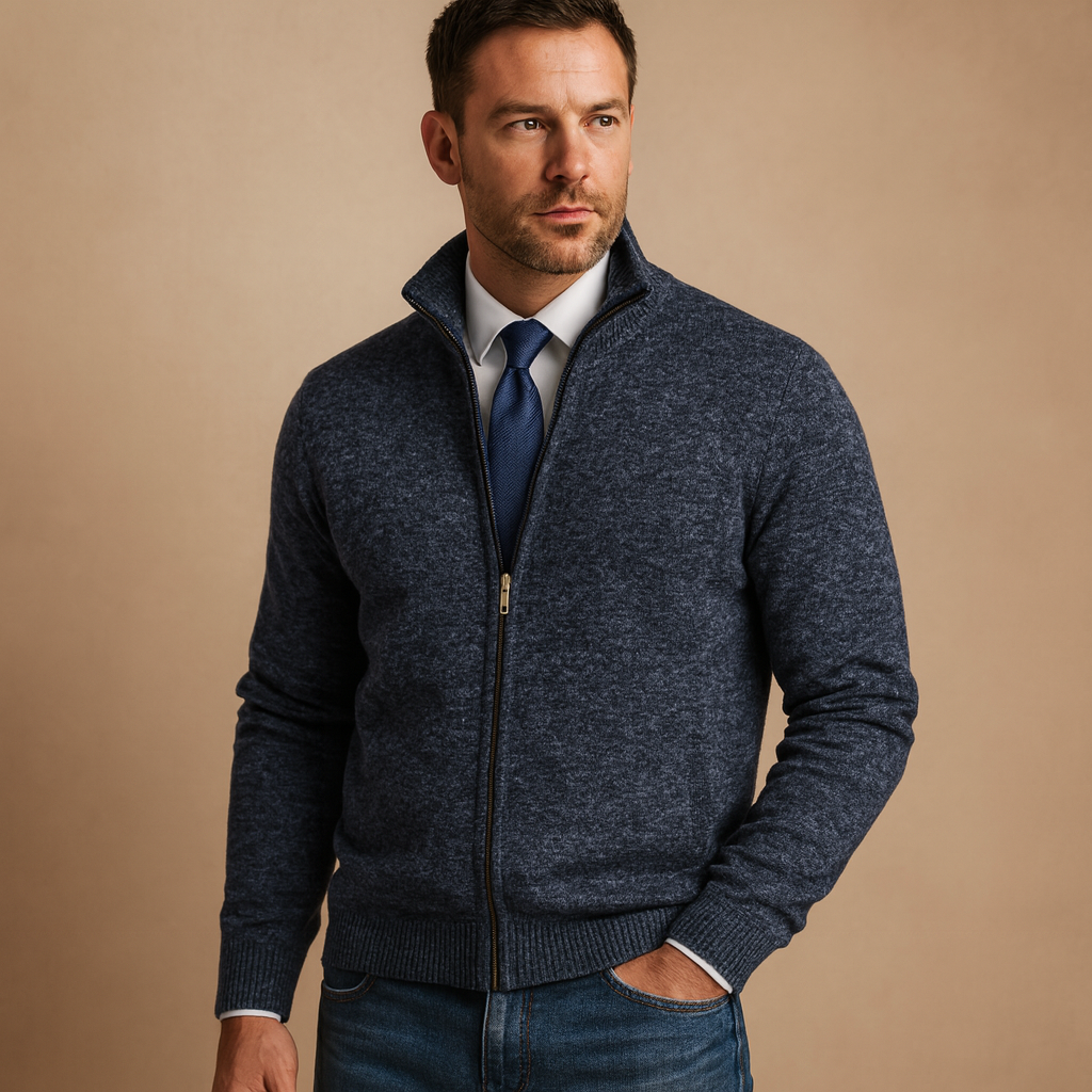 Cardigan con cerniera da uomo per tutti i giorni | Comfort e stile
