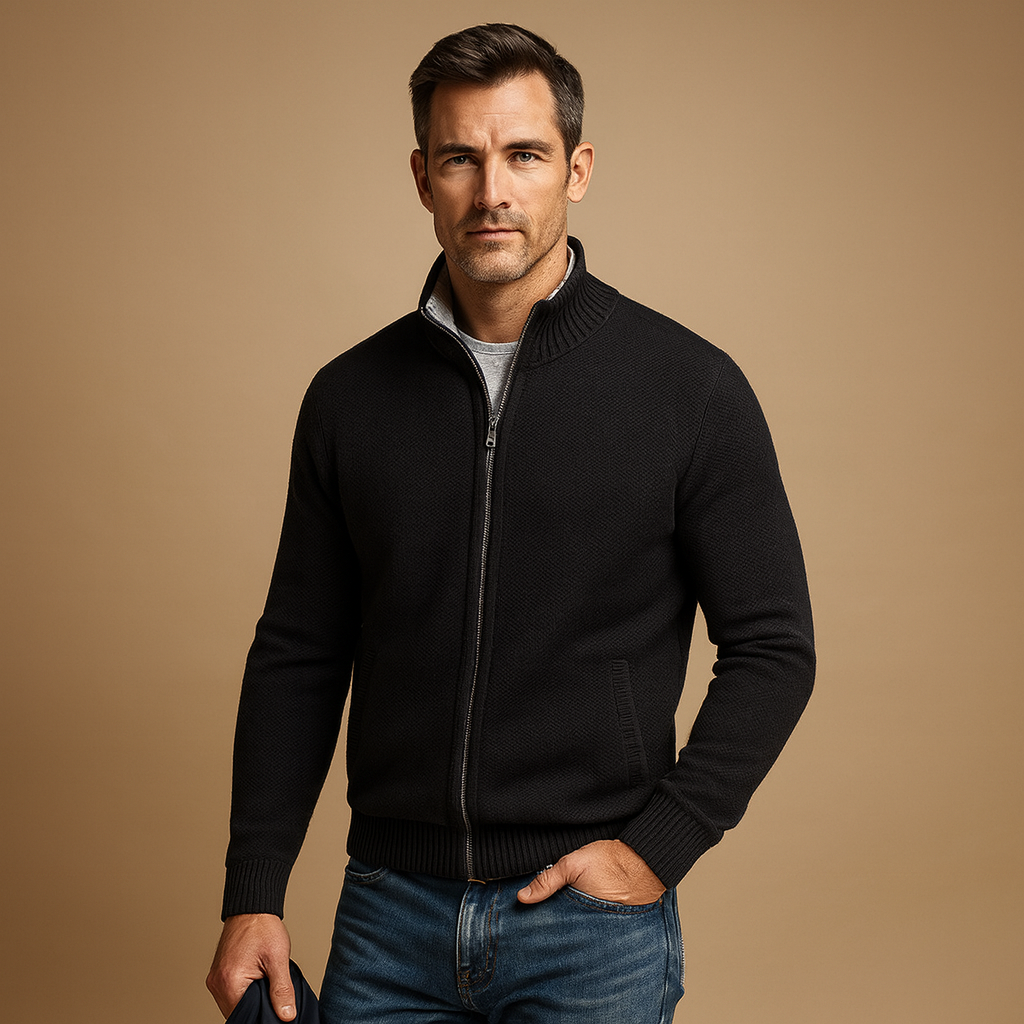 Cardigan con cerniera da uomo per tutti i giorni | Comfort e stile