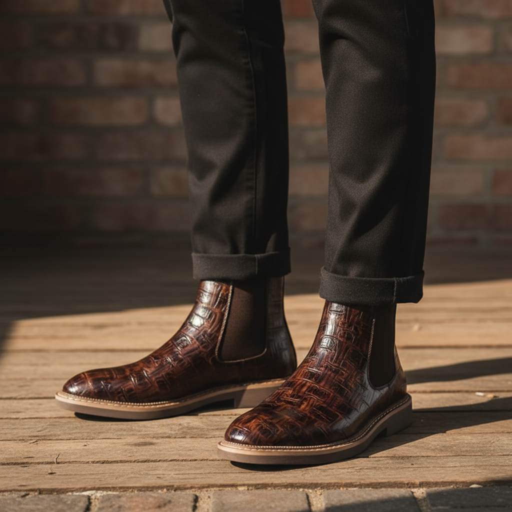 Stivaletti Chelsea in pelle Grayson da uomo