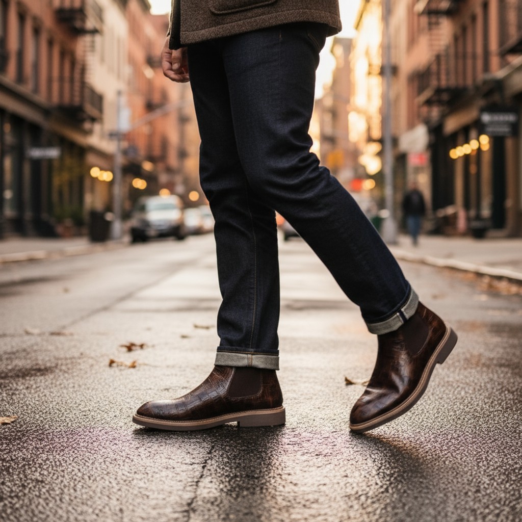 Stivaletti Chelsea in pelle Grayson da uomo