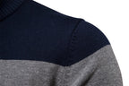 Maglione lavorato a maglia con mezza zip da uomo con strisce vivaci