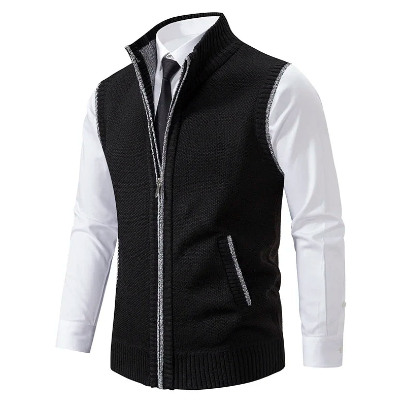 Gilet leggero in misto lana da uomo