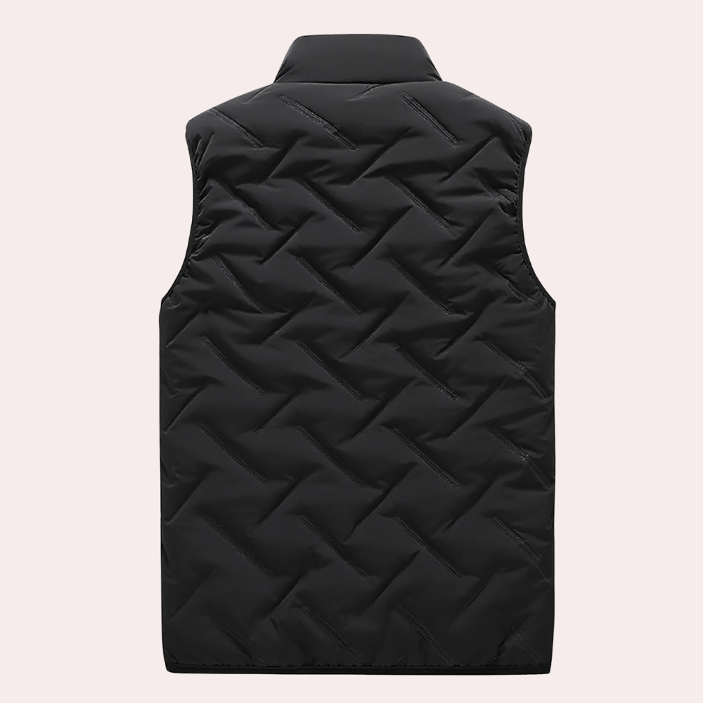 Gilet smanicato da uomo in lana leggera