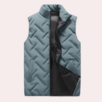Gilet smanicato da uomo in lana leggera