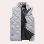 Gilet smanicato da uomo in lana leggera